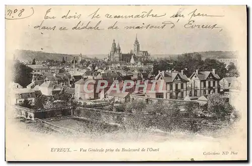 Ansichtskarte AK Evreux Vue Generale Prise Du Boulevard De l&#39Ouest