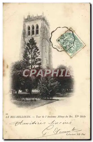 Cartes postales Le Bec Hellouin Tour De l&#39Ancienne Abbaye Du Bec