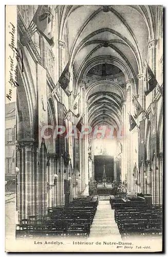 Cartes postales Les Andelys Interieur de Notre Dame