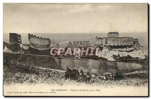 Cartes postales Les Andelys Chateau Gaillard pris a l'Est