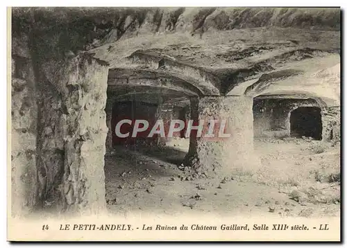 Cartes postales Le Petit Andely Les Ruines du Chateau Gaillard Salle 13eme