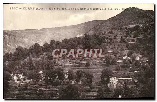 Cartes postales Clans Vue du Vallonnet Station Estivale