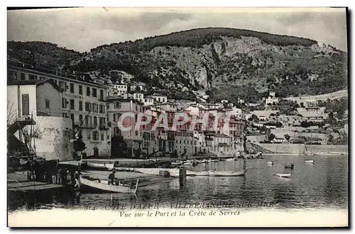 Cartes postales Cote D&#39Azur Villefranche sur mer Vue sur le Port et la Crete de Serres