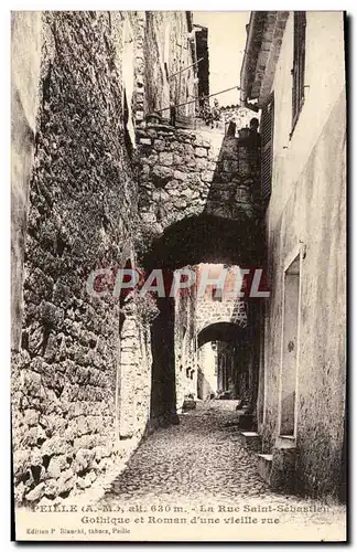 Ansichtskarte AK Peille La Rue Saint Sebastien Gothique et Roman d&#39une vieille rue