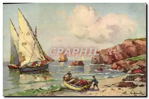 Cartes postales Barques de la Mediterranee Bateaux Peche