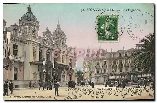 Cartes postales Monte Carlo Les Pigeons