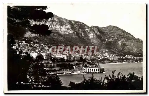 Cartes postales Monte Carlo Vu de Monaco