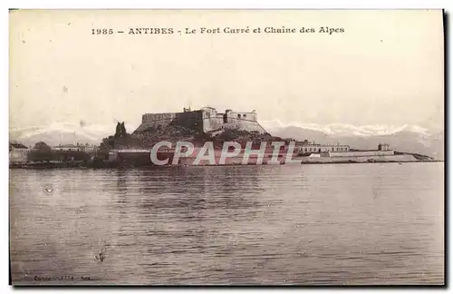 Cartes postales Contes Le Fort Carre et chaine des Alpes
