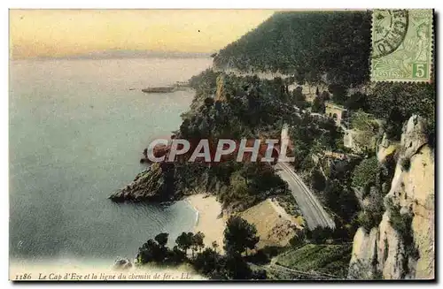 Cartes postales Le Cap d&#39Eze et la ligne du chemin de fer