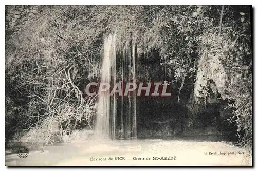 Cartes postales Environs de Nice Grotte de St Andre