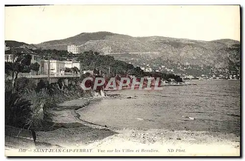 Cartes postales Saint Jean Cap Ferrat Vue sur les Villas et Beaulieu