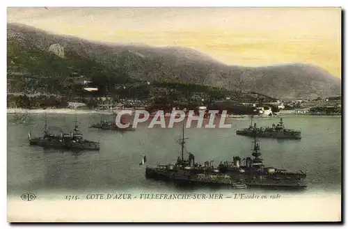 Ansichtskarte AK Cote D&#39Azur Villefranche Sur Mer L&#39Escadre en rade Bateaux Guerre