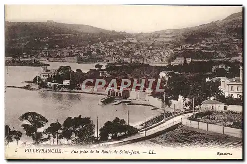 Cartes postales Villefranche Vue prise de la Route de Saint Jean