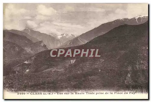 Ansichtskarte AK Clans Vue sur la Haute Tinee prise de la Place du Puy