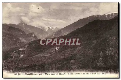 Ansichtskarte AK Clans Vue sur la Haute Tinee prise de la Place du Puy