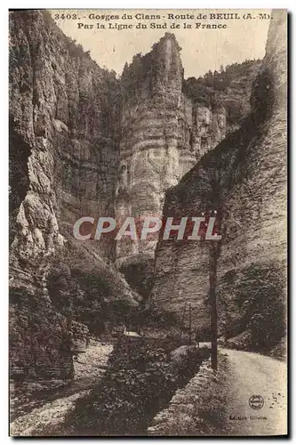 Ansichtskarte AK Gorges du Cians Route de Beuil Par la Ligne du Sud de la France