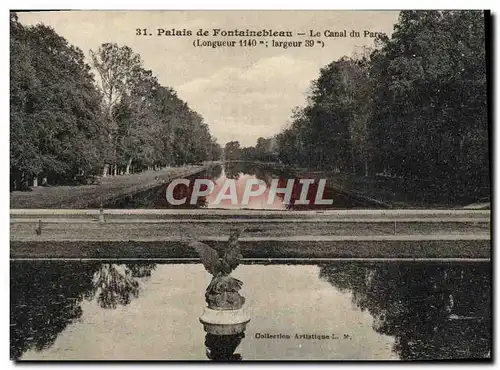 Ansichtskarte AK Palais De Fontainebleau Le Canal du Paris