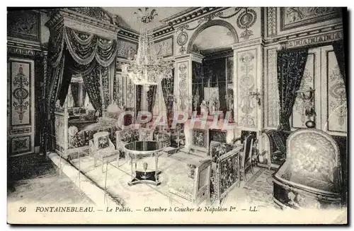 Cartes postales Fontainebleau Le Palais Chambre a Coucher de Napoleon 1er