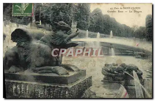 Cartes postales Parc de Saint Cloud Grandes Eaux Le Dragon