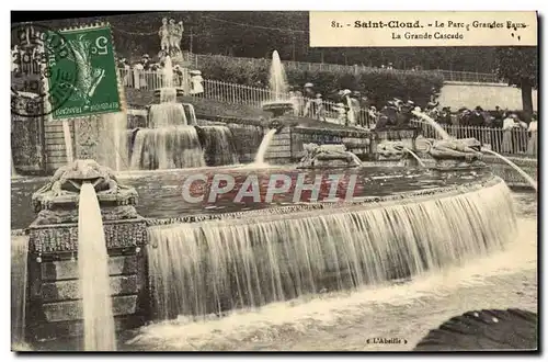 Ansichtskarte AK Saint Cloud Le Parc Grandes Eaux La Grande Cascade