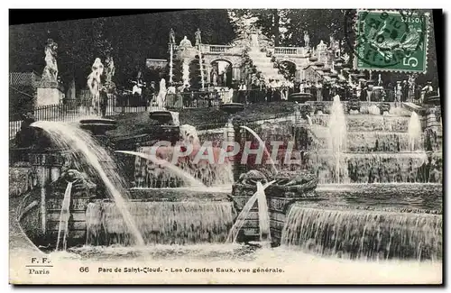 Ansichtskarte AK Parc De Saint Cloud Les Grandes Eaux vue generale