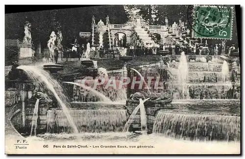 Cartes postales Parc De Saint Cloud Les Grandes Eaux vue generale