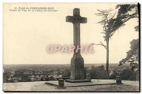 Ansichtskarte AK Foret de Fontainebleau Point de Vue de la Croix du Calvaire