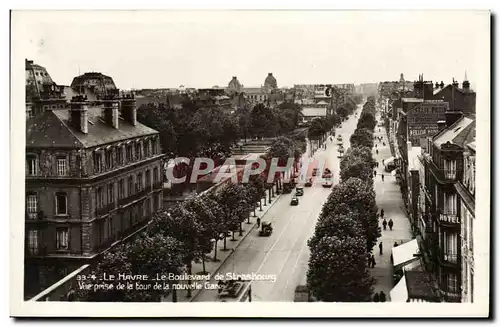 Cartes postales moderne Le Havre Le Boulevard de Strasbourg Vue prise de la tour de la nouvelle Gare