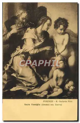 Cartes postales Firenze Sacra Famiglia Andrea del Sarto Galleria Pitti