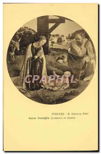 Cartes postales Firenze Santa Famiglia Lorenzo di Credi Galleria Pitti