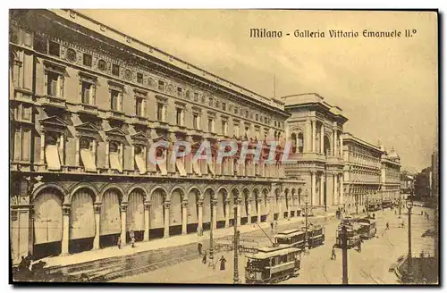 Cartes postales Milano Galleria Vittorio Emanuele II Tramway