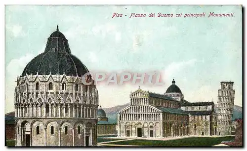 Cartes postales Pisa del Duomo coi principali Monumenti