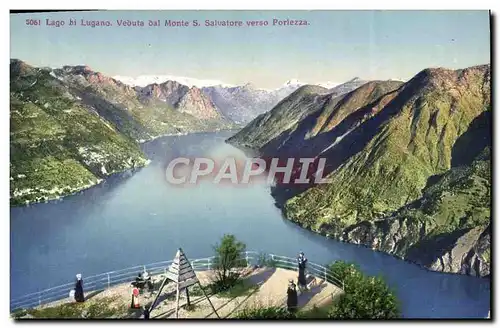 Cartes postales Lago Bi Lugano Veouta Dal Monte S Satvatore Verso Porlezza