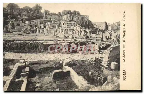 Ansichtskarte AK Roma Via Sacra Con il Palazzo Dei Cesari