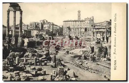 Ansichtskarte AK Roma Foro Romano E Basilica Giulia