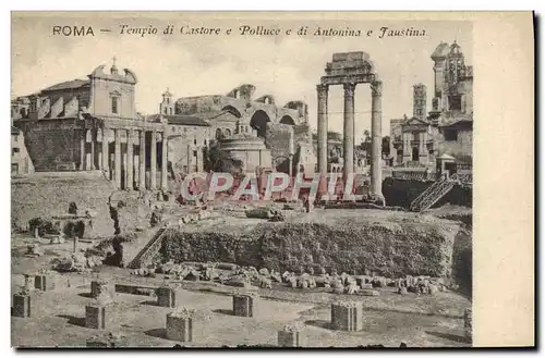 Cartes postales Roma Tempio Di Castore E Polluce E Di Antonina E Faustina