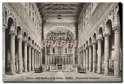 Ansichtskarte AK Interno Della Basilica Di S Sabina Roma Monumento Nazionale