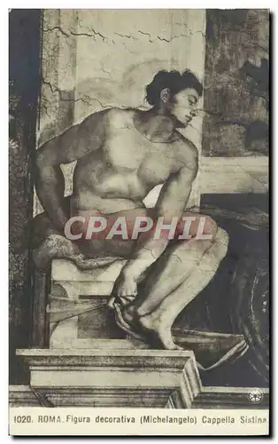 Cartes postales Roma Figura Decorativa Michelangelo Cappella Sistina