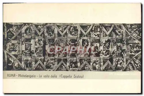 Cartes postales Roma Michelangelo La Volta Della Cappella Sistina