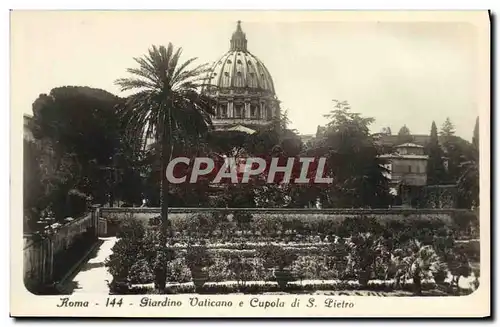 Ansichtskarte AK Roma Giardino Vaticano Cupola di S Pietro