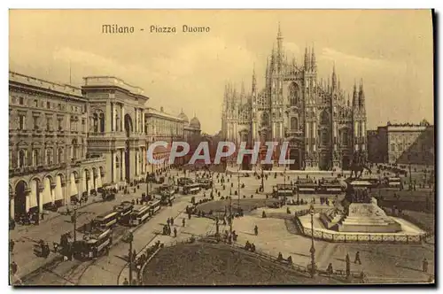 Cartes postales Milano Piazza Duomo