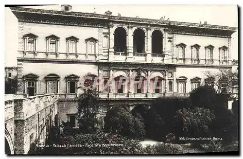 Cartes postales Roma Palazzo Farnese Facciata Posteriore