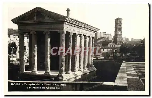 Ansichtskarte AK Roma Tempio della Fortuna Virile e S Maria in Cosmedin