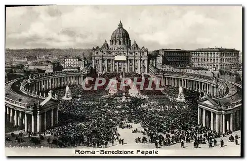 Cartes postales Roma Benedizione Papale