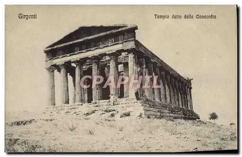 Cartes postales Girgenti Tempio detto Della Concordia