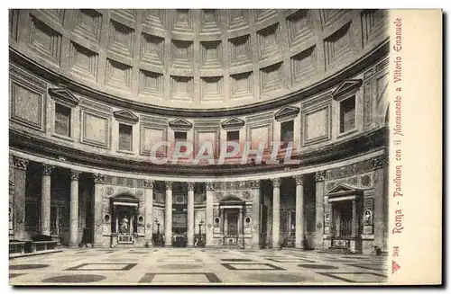 Cartes postales Roma Pantheon Con il Monumento a Vittorio Emanuele