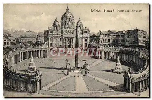 Ansichtskarte AK Roma Piazza Pietro col Colonnato