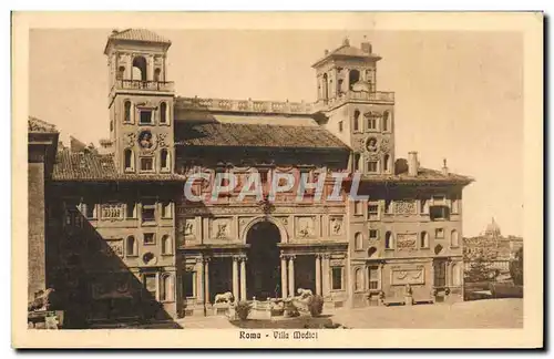 Cartes postales Roma Villa Medici