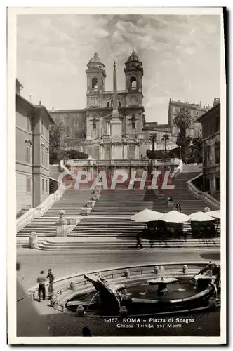 Ansichtskarte AK Roma Palazzo di Spagna Chiesa Trinita dei Monti