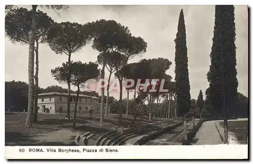 Ansichtskarte AK Roma Villa Borghese Piazza Di Siena